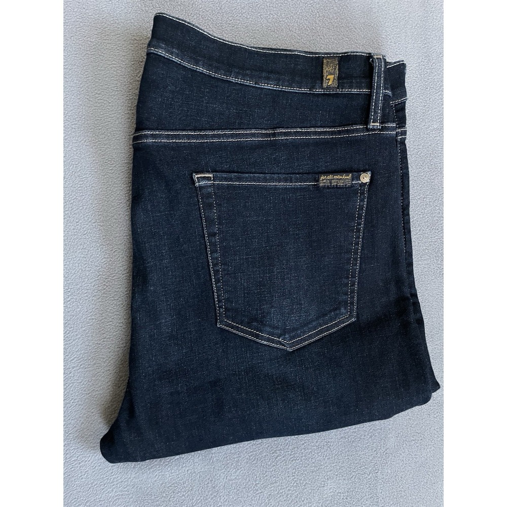 7 For All Mankind Jeans Mens 44x32 Blue Regular Straight Fit Denim - Picture 1 of 7